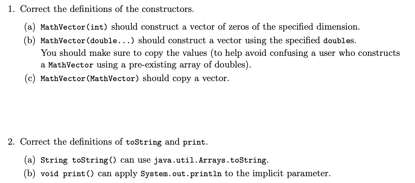 Solved Please make changes to the following java code | Chegg.com