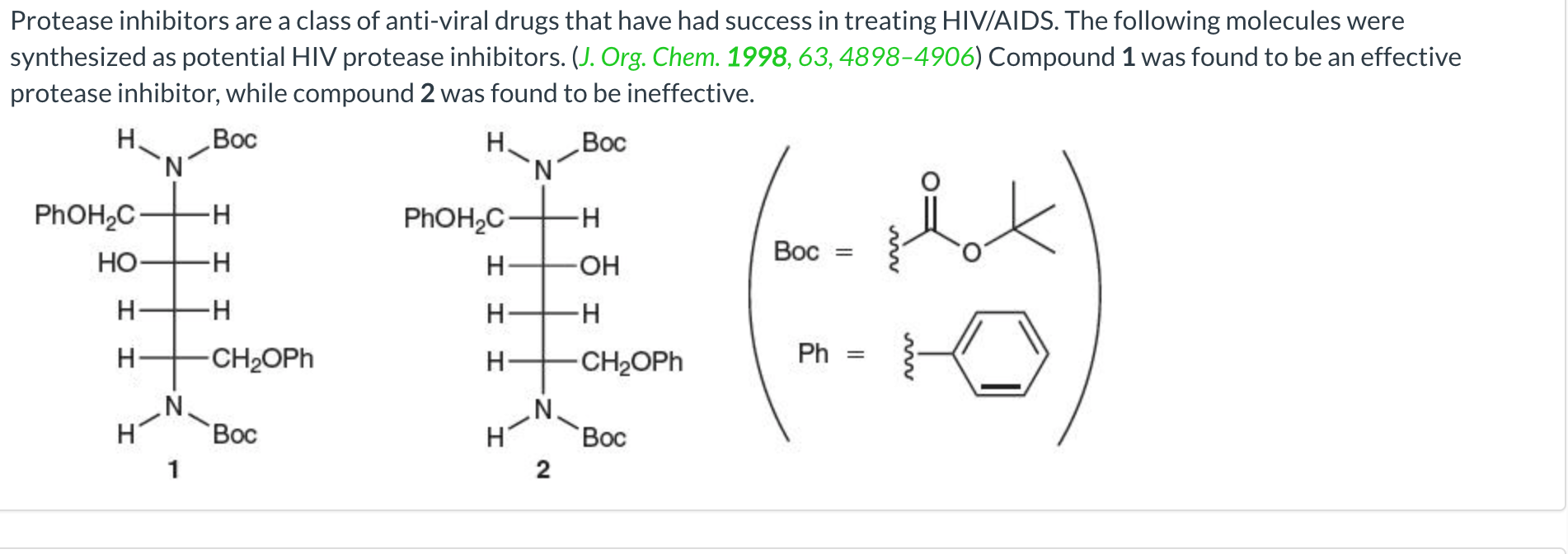 Solved Protease inhibitors are a class of anti-viral drugs | Chegg.com