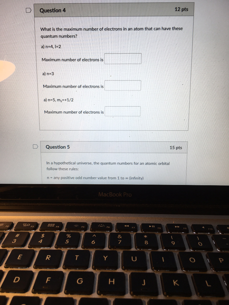 Solved Question 4 12 pts What is the maximum number of | Chegg.com
