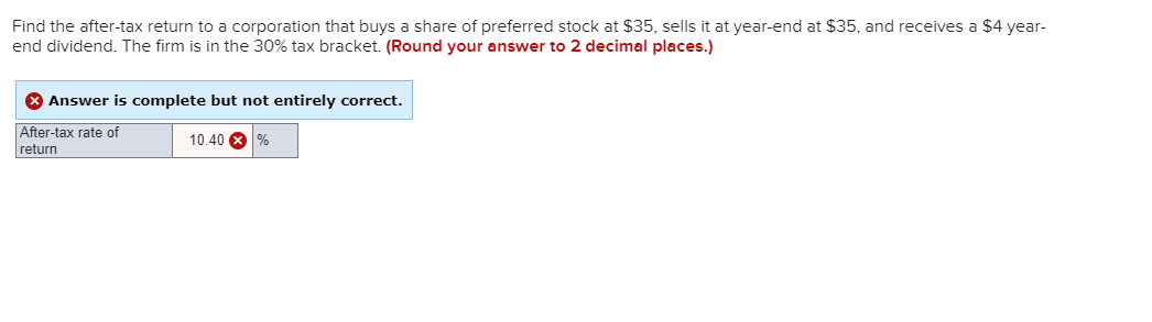 Solved Find The After-tax Return To A Corporation That Buys | Chegg.com