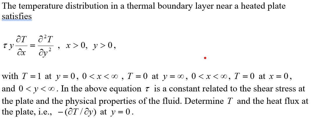 Solved The temperature distribution in a thermal boundary | Chegg.com