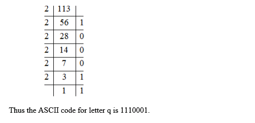 a) The ASCII code for the letter A is 1000001, and the ASCII code for ...