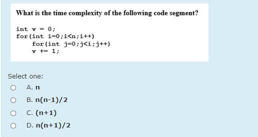 Solved What is the time complexity of the following code | Chegg.com
