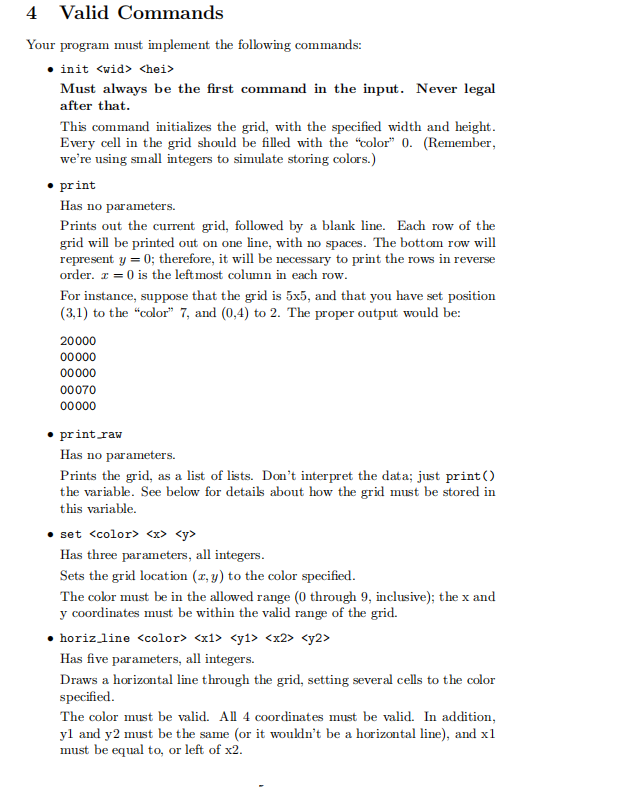 3 Overview Name your program grid drawing.py While | Chegg.com