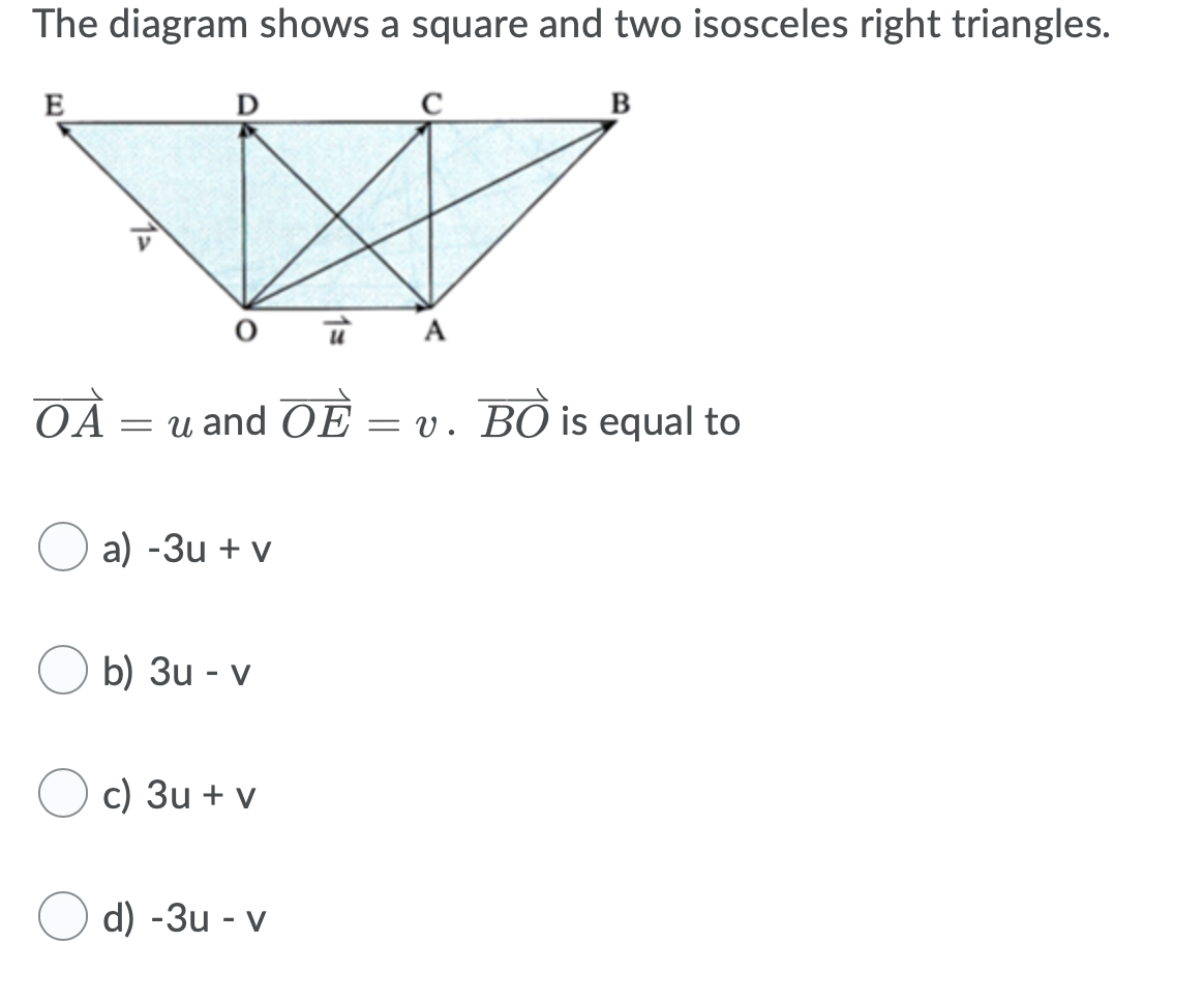 Solved The Diagram Shows A Square And Two Isosceles Right Chegg Com