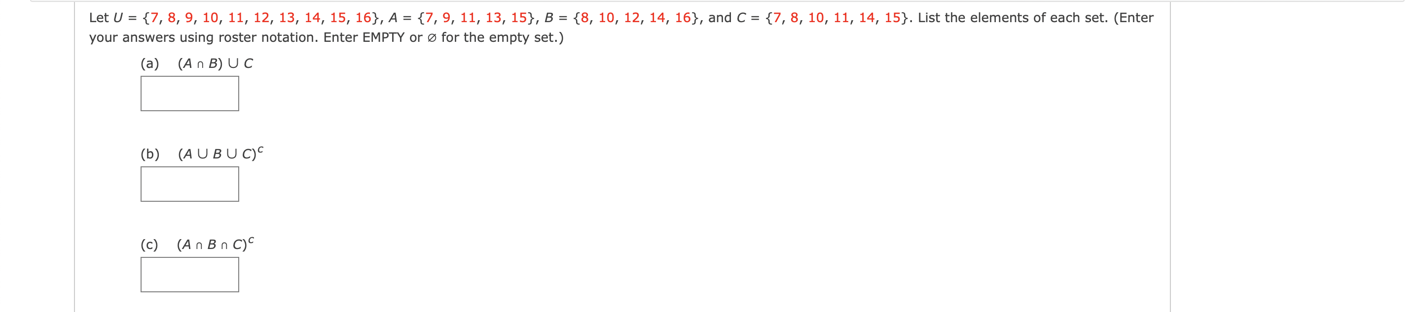 Solved Hello, this is finite math and we are doing Venn | Chegg.com