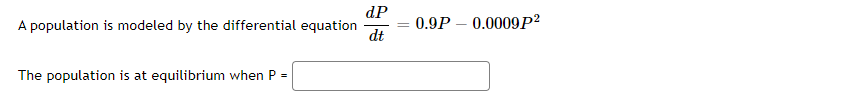 Solved A population is modeled by the differential equation | Chegg.com