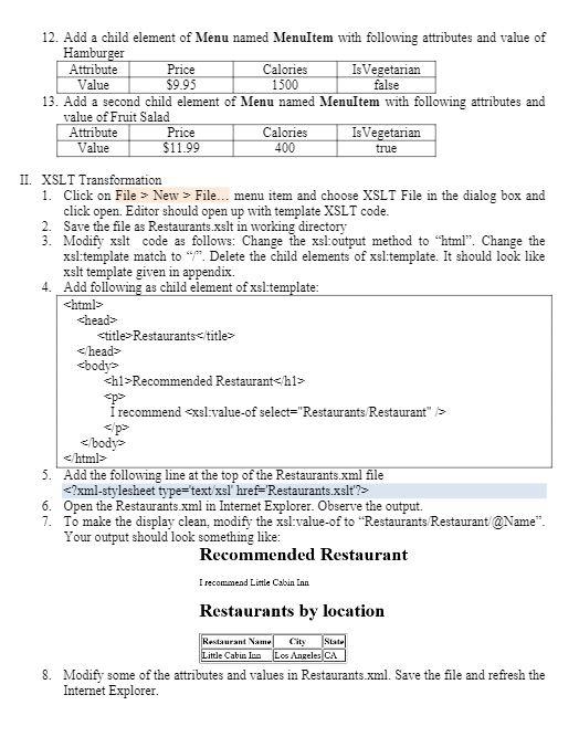 Section 1 Objective: Learn basic of XML Equipment: 1. 