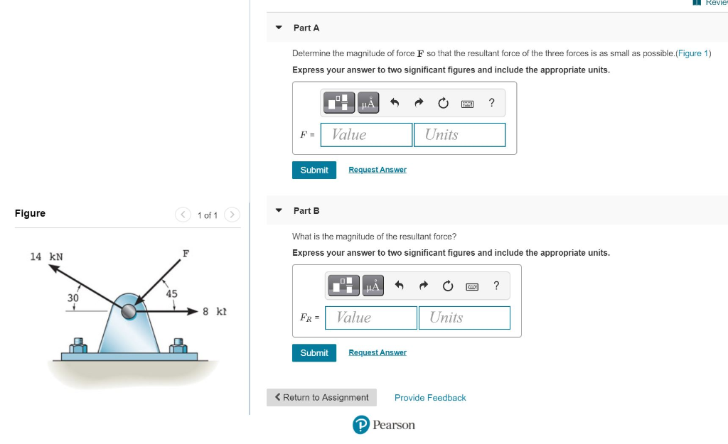 Solved Revie Part A Determine the magnitude of force F so | Chegg.com