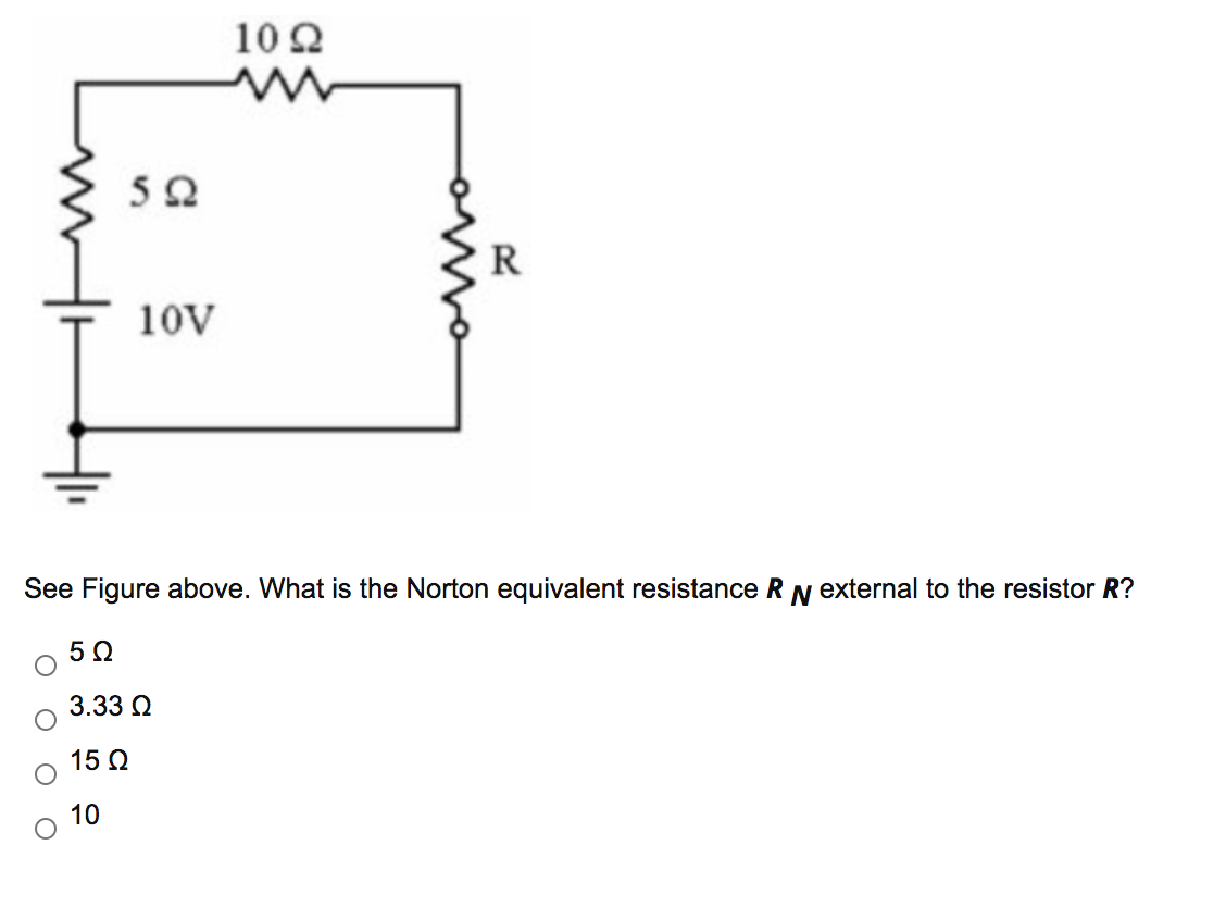Solved See Figure above. What is the Norton