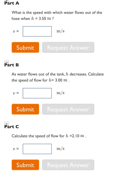 Solved A large tank of water has a hose connected to it, as | Chegg.com