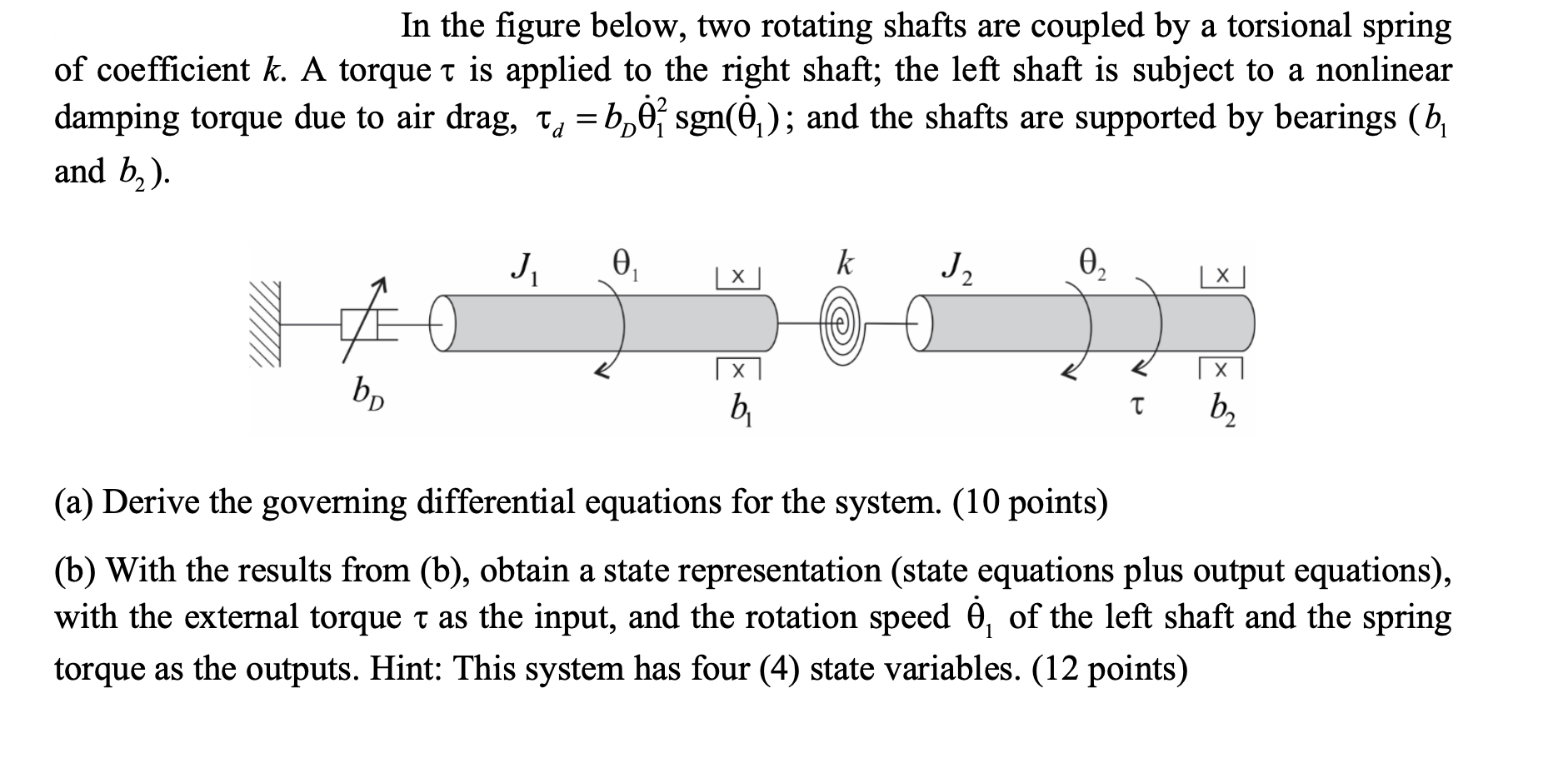 Solved > In the figure below, two rotating shafts are
