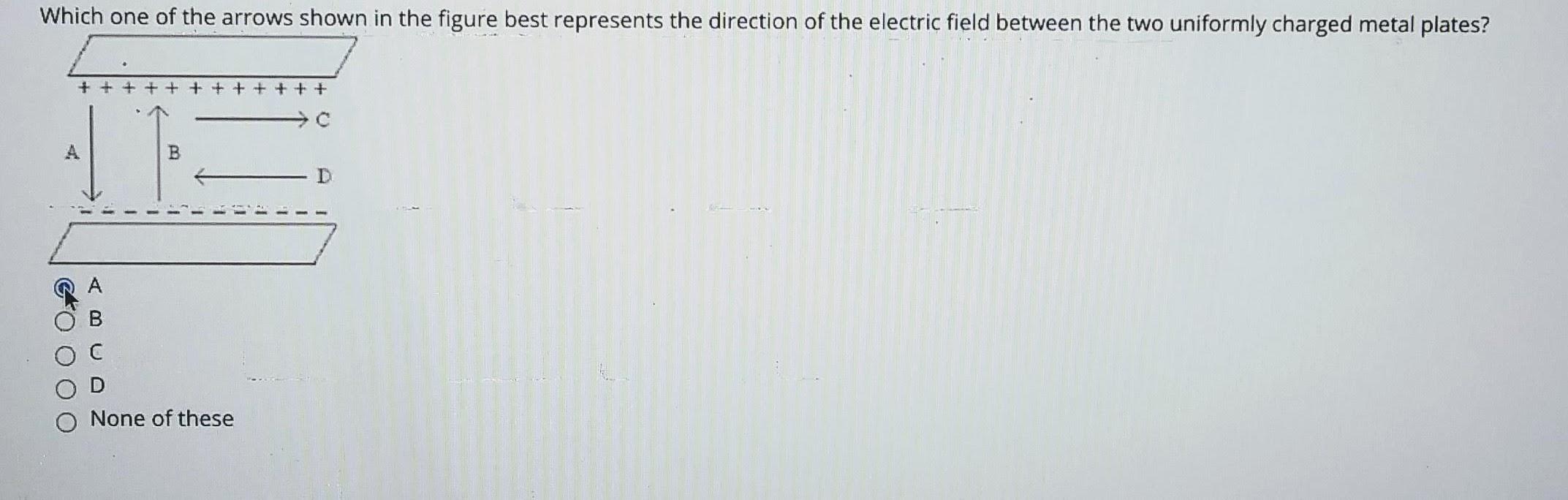 Solved Which one of the arrows shown in the figure best | Chegg.com