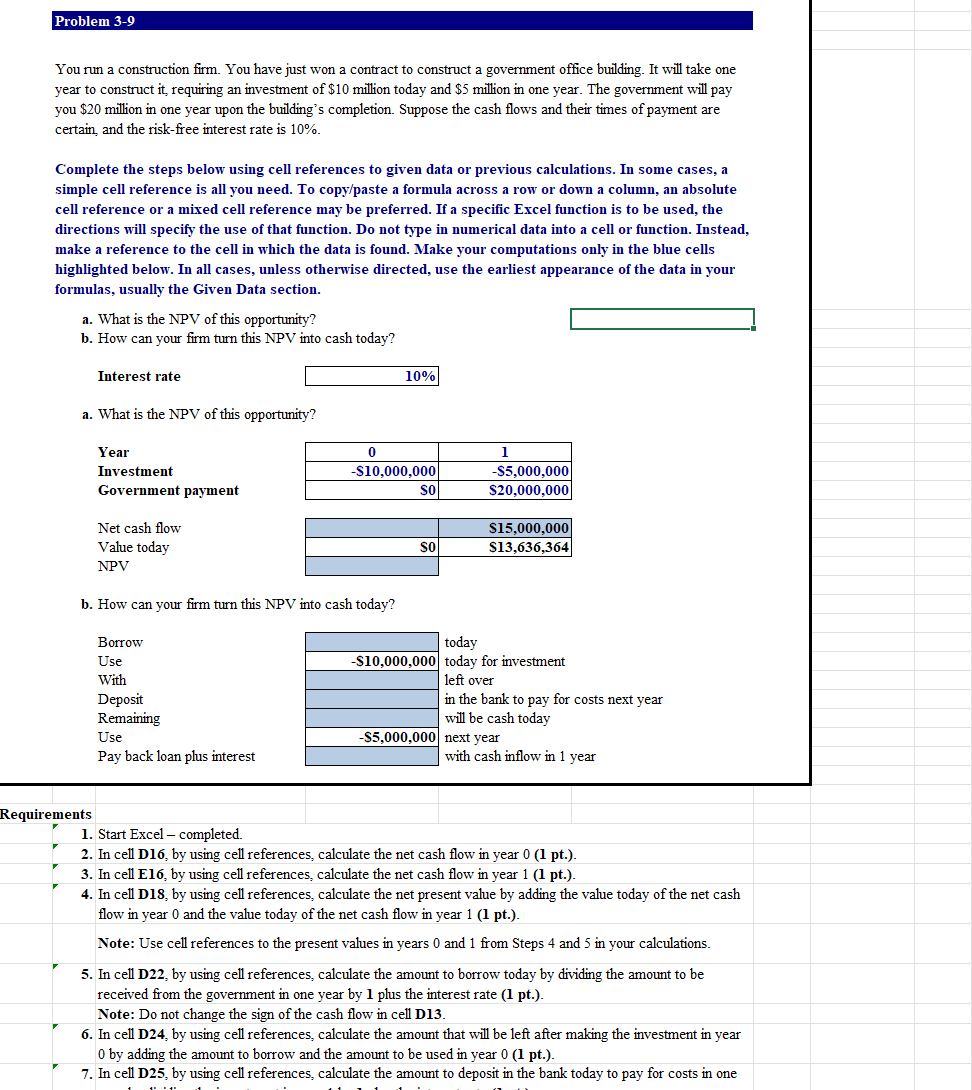 Solved Problem 3-9 You run a construction firm. You have | Chegg.com