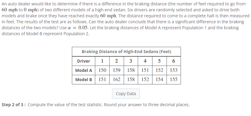 Solved An Auto Dealer Would Like To Determine If There Is A | Chegg.com