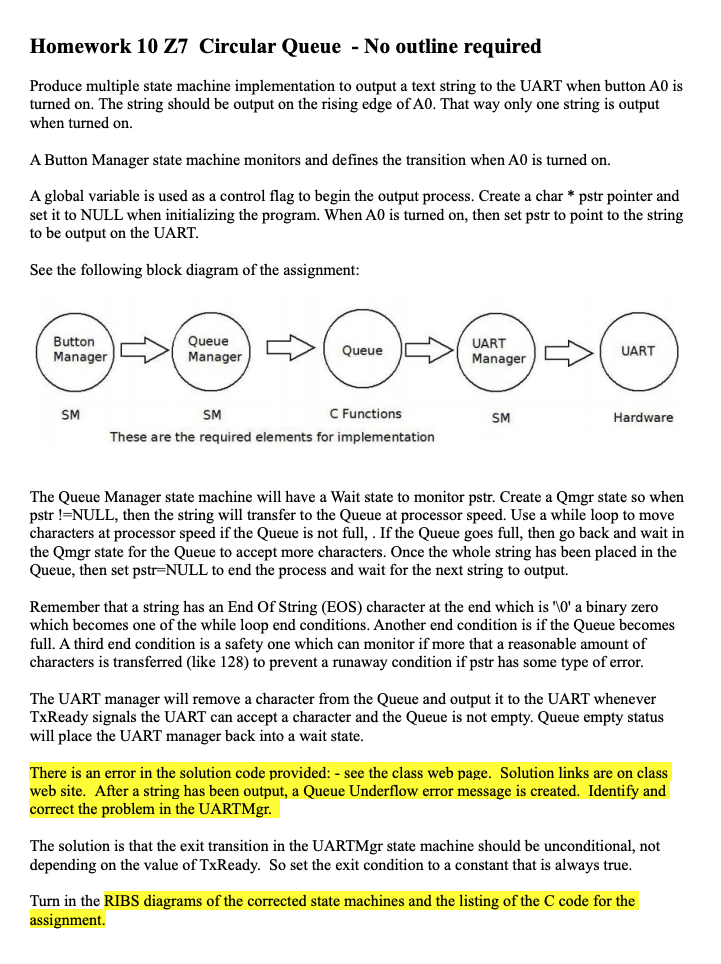 Solved Homework 10 Z7 Circular Queue - No outline required | Chegg.com