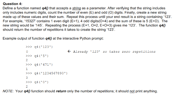 Solved Question 4: Define a function named q40 that accepts | Chegg.com