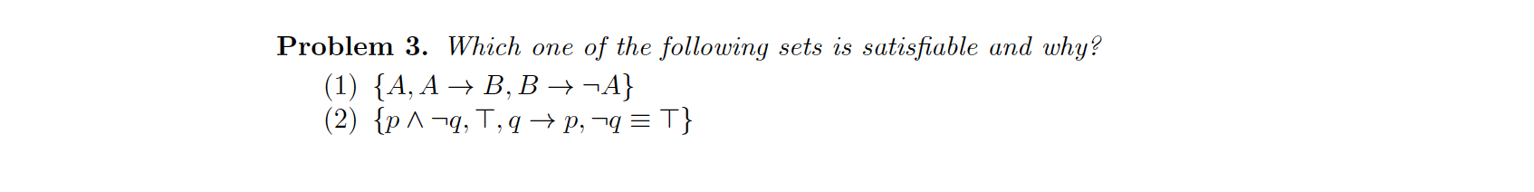 Solved Problem 3. Which one of the following sets is | Chegg.com