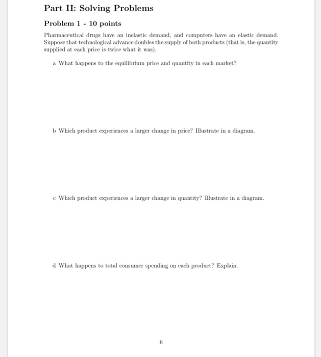 Solved Part II: Solving Problems Problem 1 - 10 points | Chegg.com