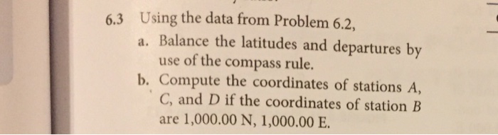 Solved 6 3 Using The Data From Problem 6 2 A Balance The Chegg