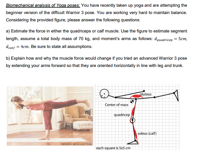 Biomechanical analysis of Yoga poses: You have | Chegg.com