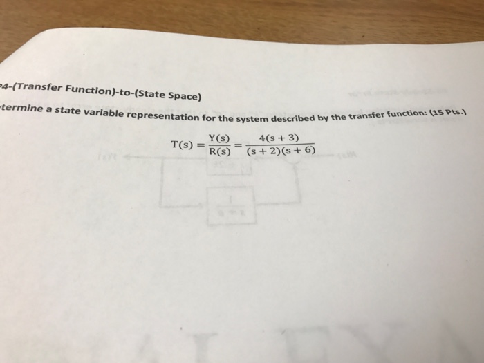 Solved Determine a state variable representation for the | Chegg.com