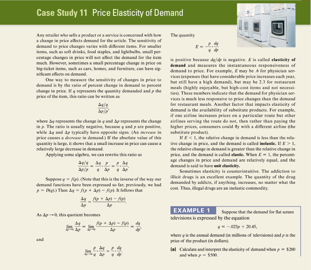 solved case study on elasticity of demand