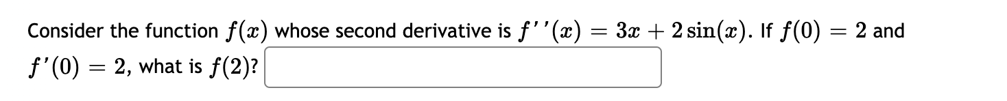Solved Consider the function f(x) whose second derivative is | Chegg.com