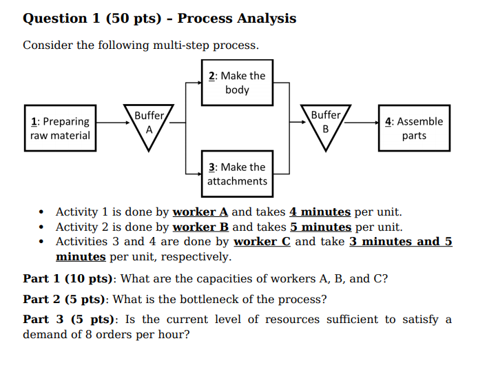 Solved Question 1 (50 Pts) - Process Analysis Consider The | Chegg.com ...