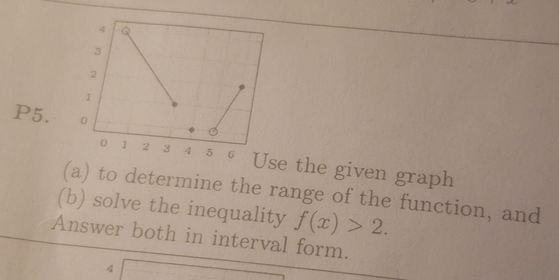 Solved 3 2 1 P5. 0 1 2 3 4 5 6 Use the given graph (a) to | Chegg.com