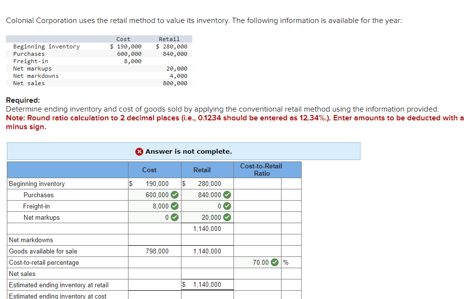 solved-colonial-corporation-uses-the-retail-method-to-value-chegg