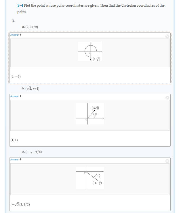 Solved 3−4 Plot the point whose polar coordinates are given. | Chegg.com