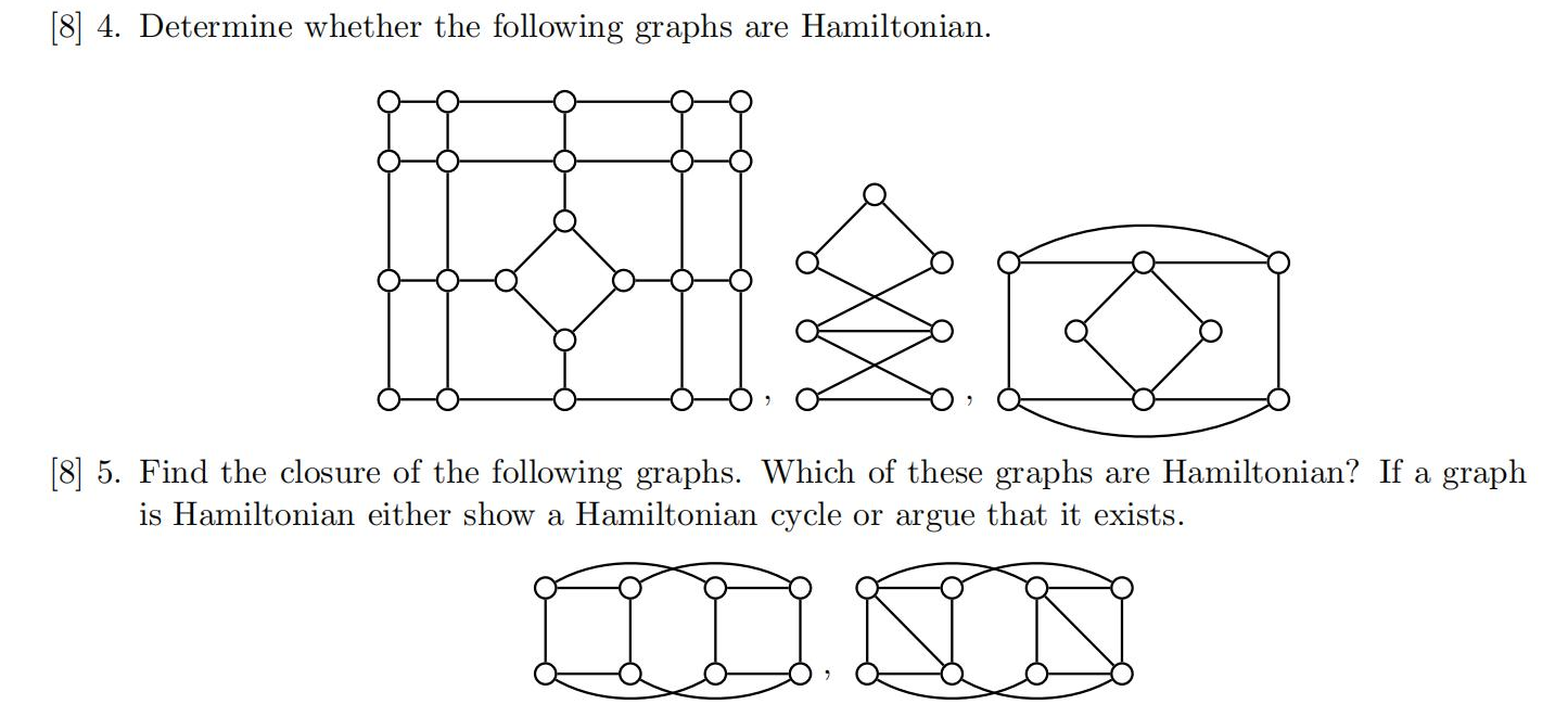 Solved [ [8] 4. Determine whether the following graphs are | Chegg.com