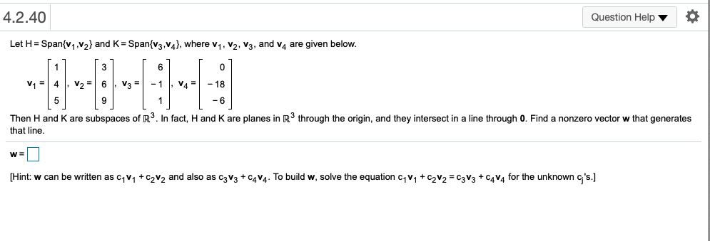 Solved 4.2.24 -6 -4 - 1 1 Let A = 8 6 1 and w= -1 Determine | Chegg.com