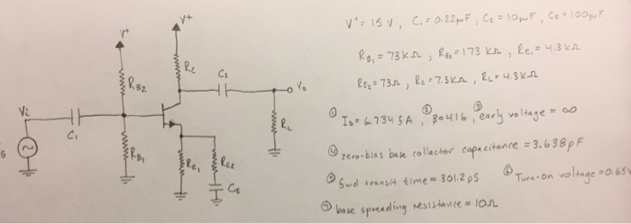 Solved Calculate the DC operating point and mid-band small | Chegg.com