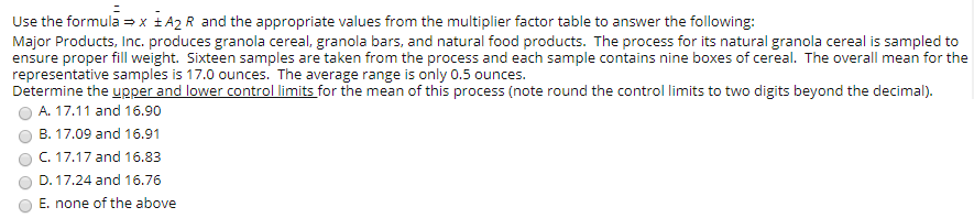 Solved Use the formulaョ ±A2 R and the appropriate values | Chegg.com