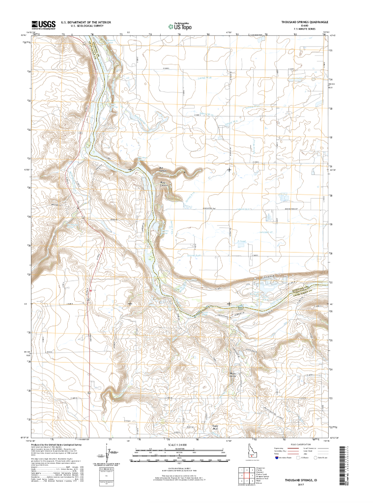 Use the Thousand Springs, Idaho (or ID) 7.5-minute | Chegg.com