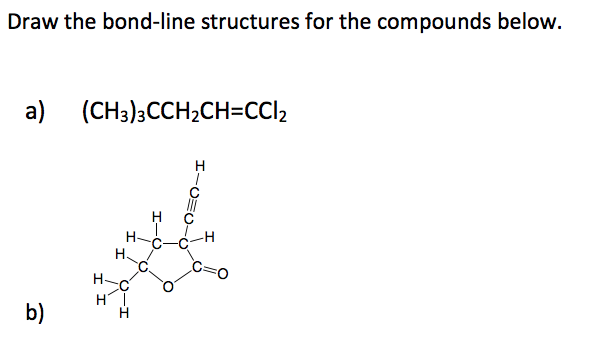 Solved Draw the bond-line structures for the compounds | Chegg.com