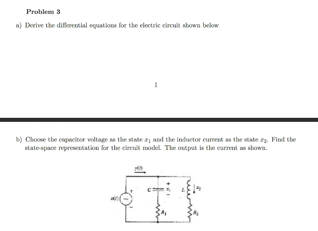 Solved Problem 3 a) Derive the differential equations for | Chegg.com