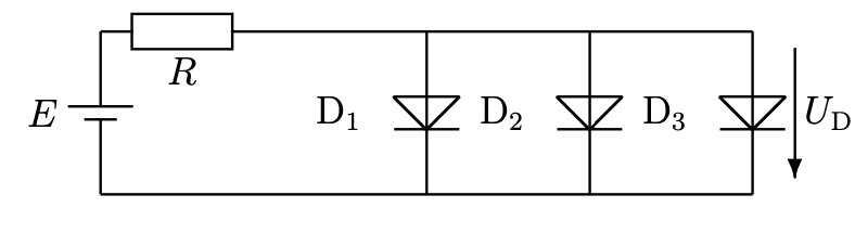 Solved Three different diodes are connected in parallel. The | Chegg.com