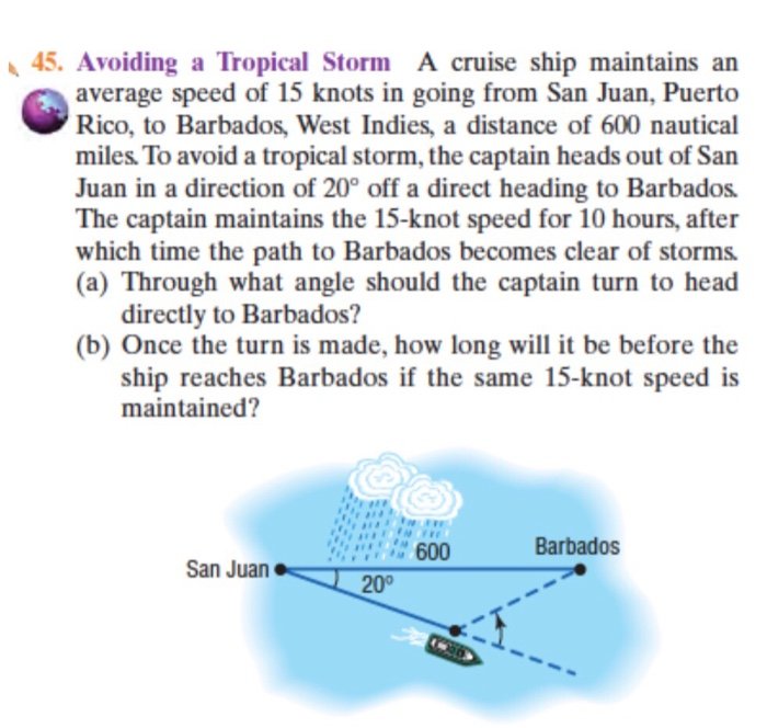 a cruise ship maintains a speed of 15 knots