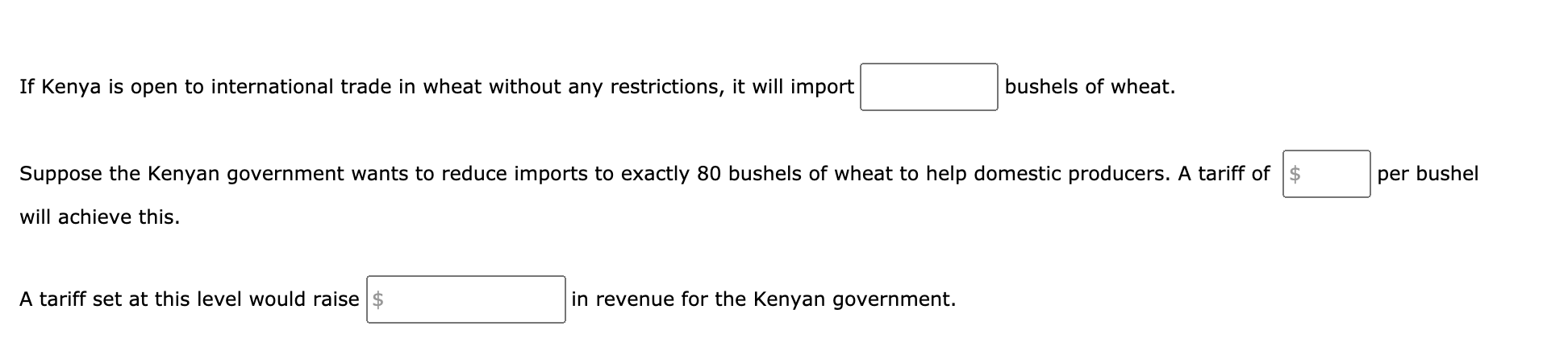 Solved 4. Effects of a tariff on international trade The | Chegg.com