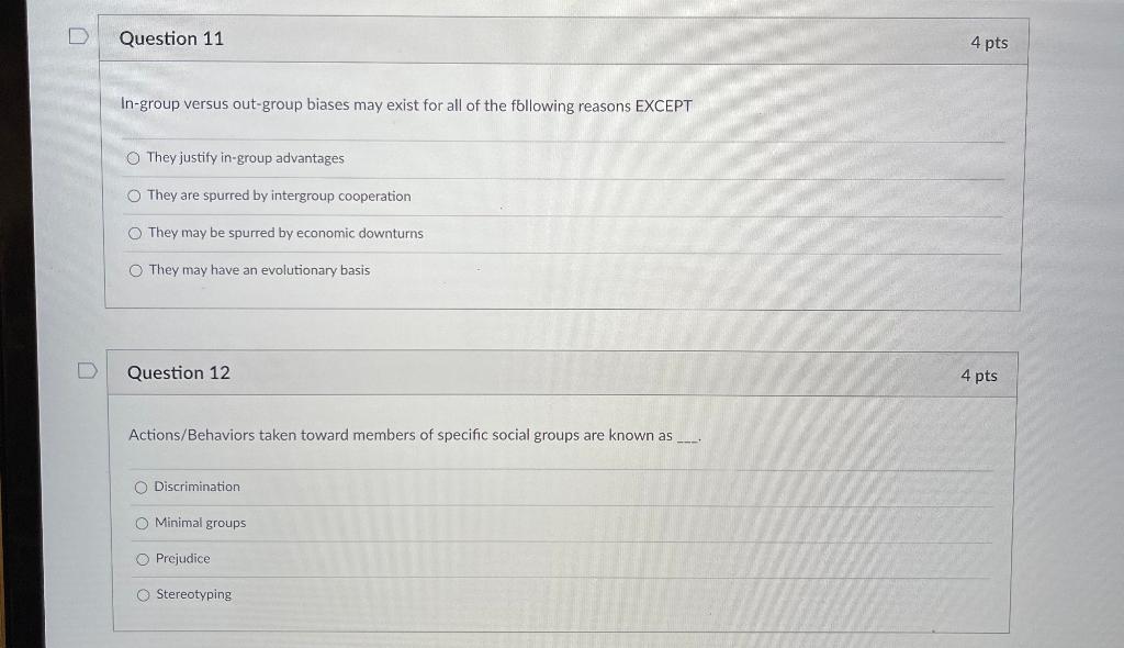 Solved In Group Versus Out Group Biases May Exist For All Of Chegg Com   PhpbAArMD