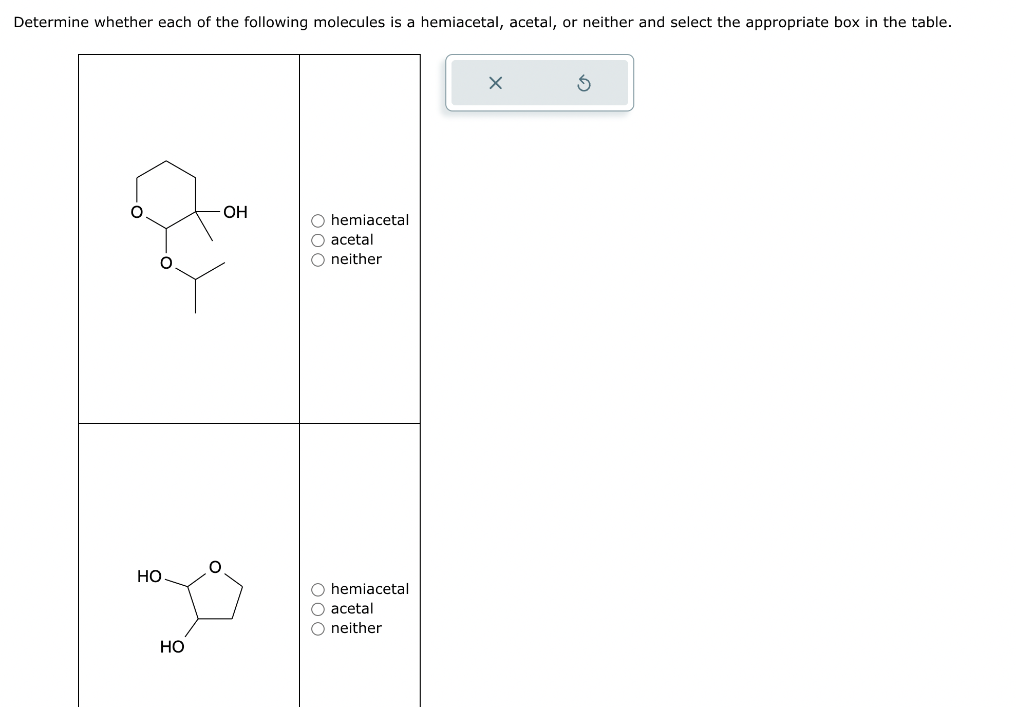 Solved Determine whether each of the following molecules is | Chegg.com