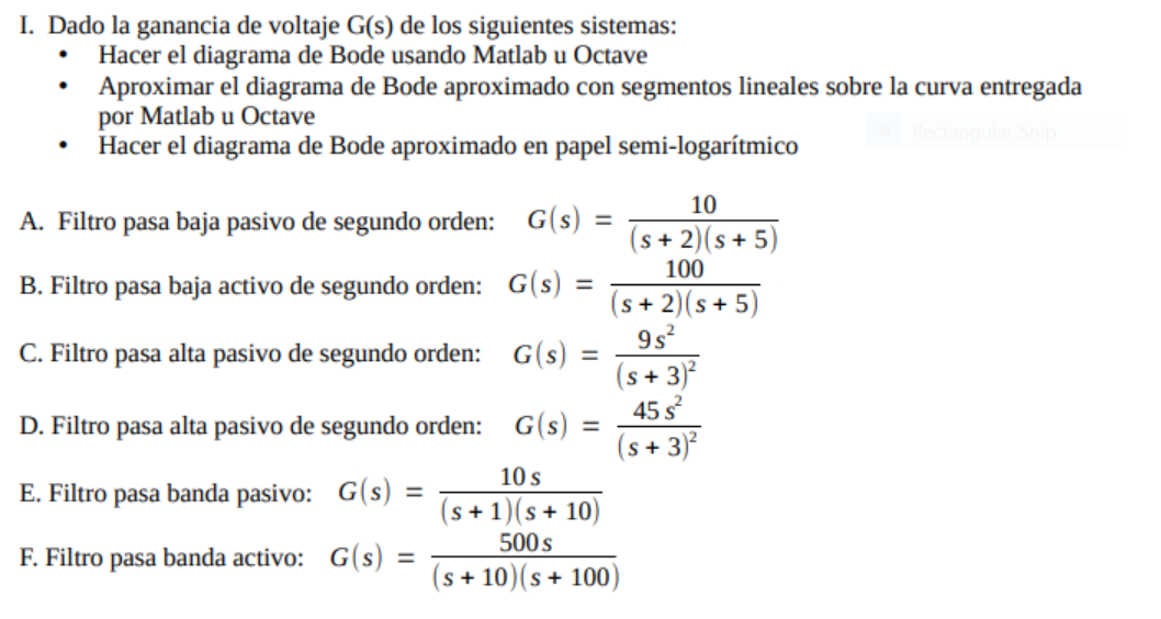 Given the voltage gain G(s) of the following 