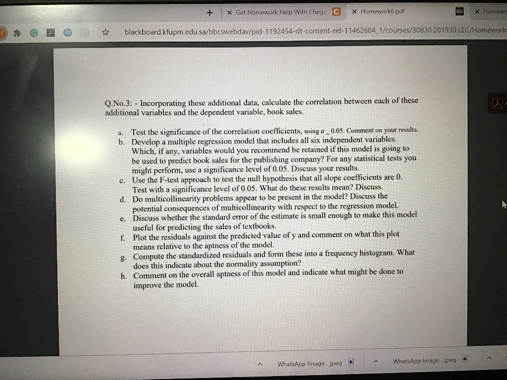 X Get Homework Help With Chegg с X Homework6.pdf X | Chegg.com