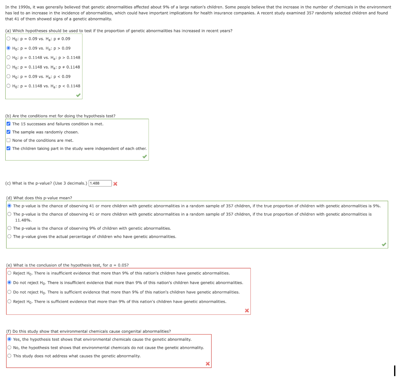 Solved that 41 of them showed signs of a genetic | Chegg.com