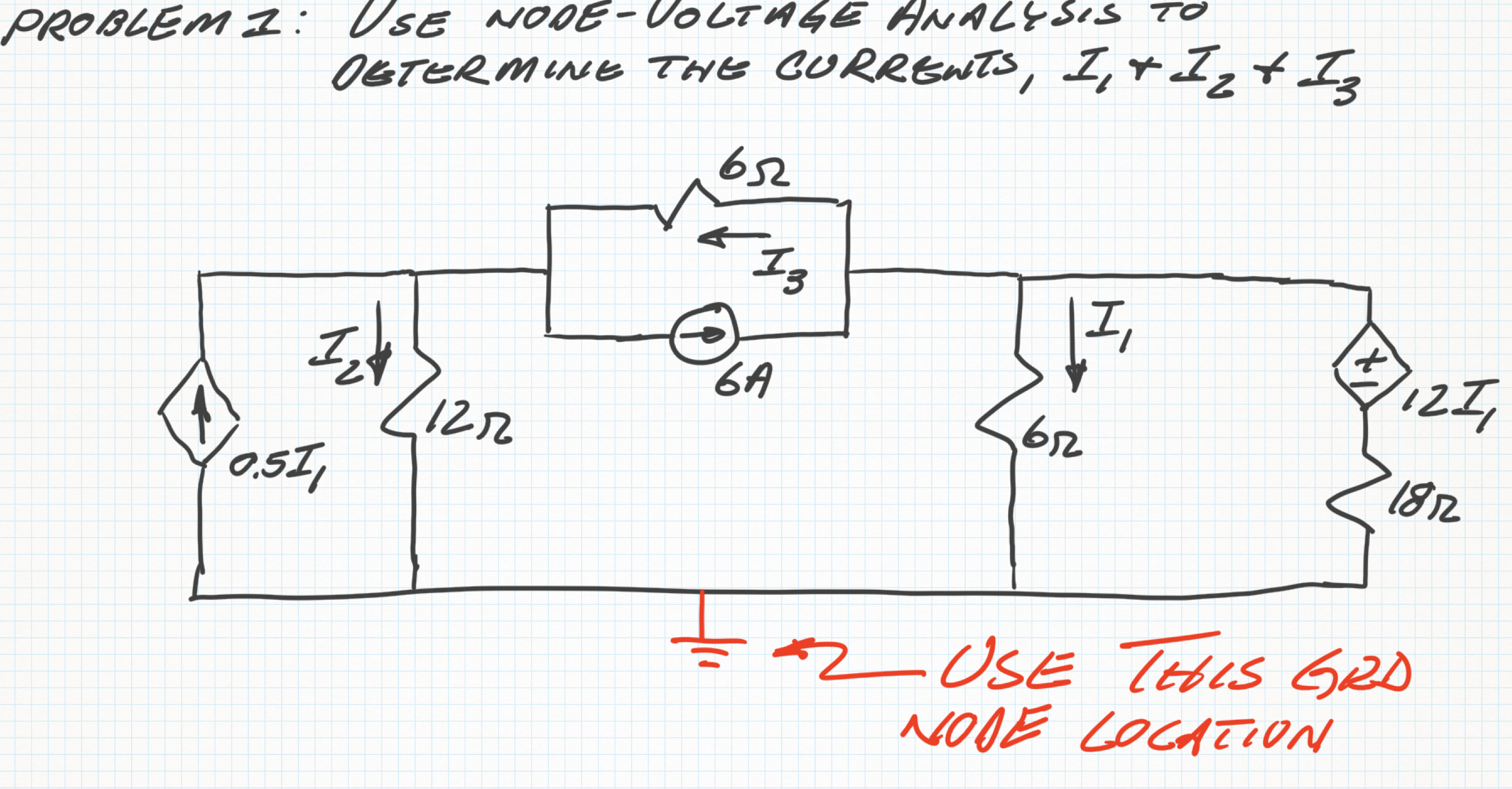 Solved Use node voltage analysis to ﻿determine the currents | Chegg.com