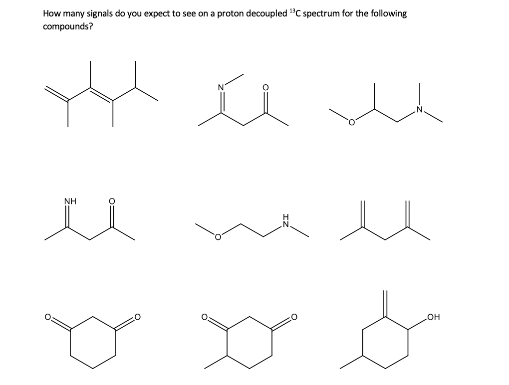 Solved How many signals do you expect to see on a proton | Chegg.com