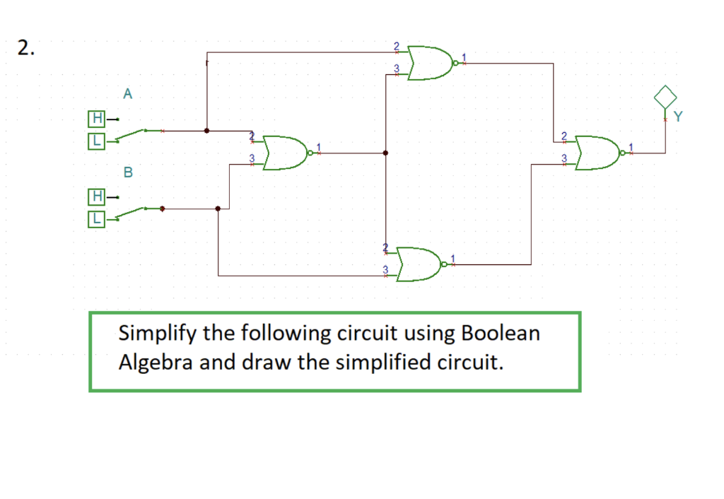 Solved 2. FD B Simplify The Following Circuit Using Boolean | Chegg.com